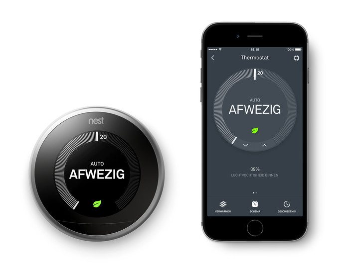 Google Nest Thermostat Argent détail
