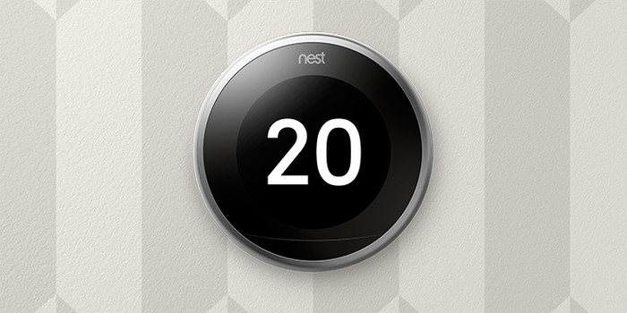 Google Nest Thermostat Argent détail