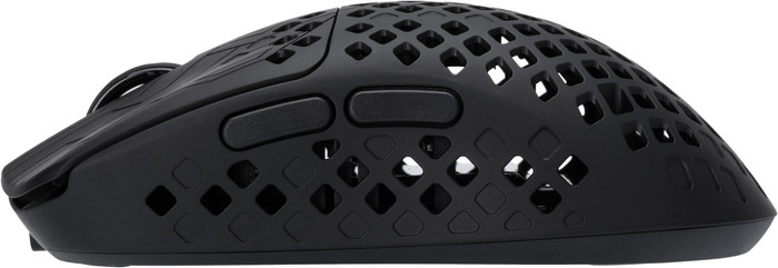 Vortech Prestige Draadloze Gaming Muis Zwart linkerkant