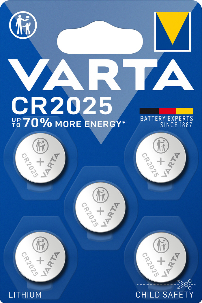 Varta Lithium Coin CR2025 BLI 5 stuks Main Image