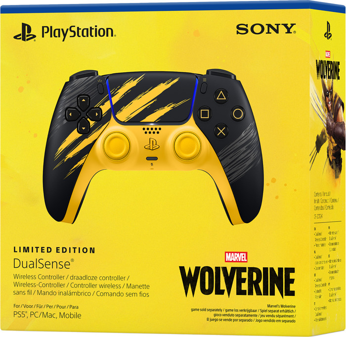 Sony PlayStation 5 DualSense Draadloze Controller Wolverine Battle Yellow Limited Edition verpakking