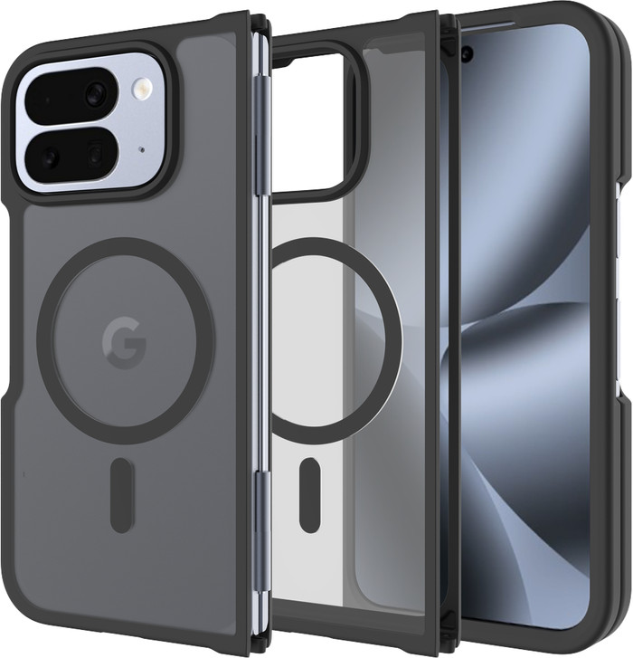Just in Case Google Pixel 11 Pro Fold Back Cover met Magneet Zwart binnenkant