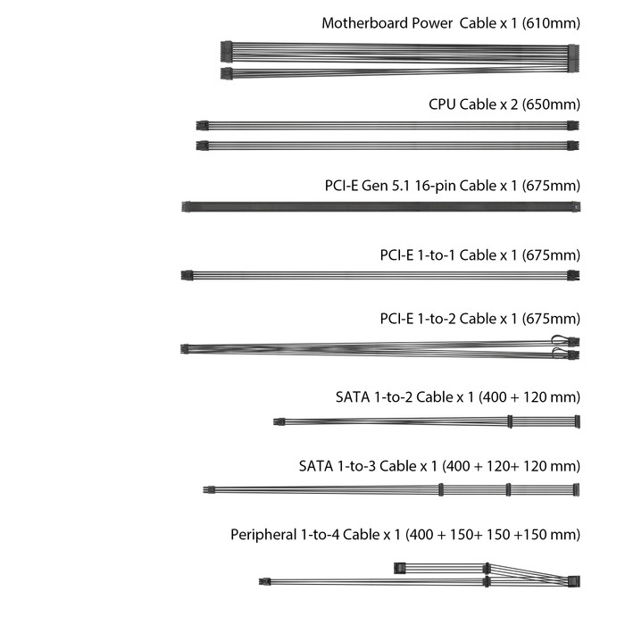 ASUS TUF Gaming 850W Gold accessoire