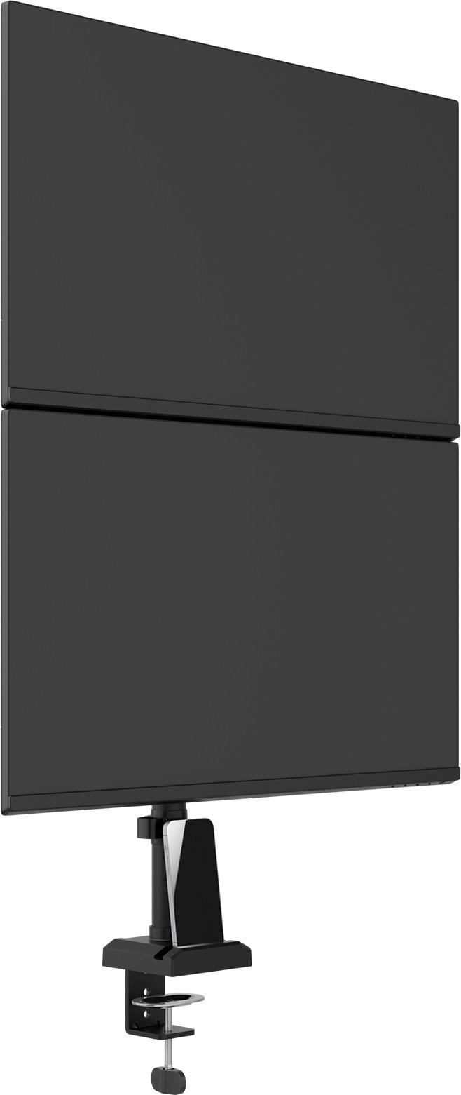 Neomounts NERO DS60-600BL2V Monitorarm Zwart voorkant