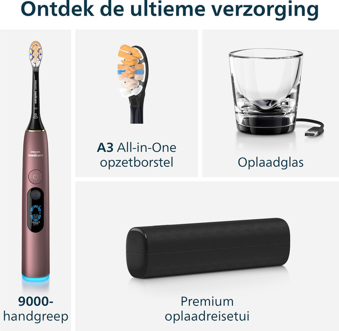 Philips Sonicare Series 9000 HX9213/85 Roze accessoire