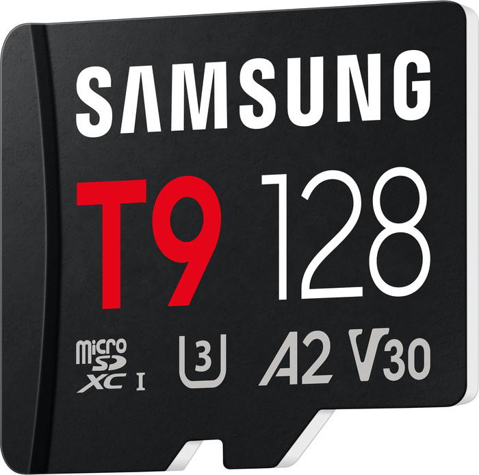 Samsung MicroSDXC T9 128GB 200MB/s linkerkant