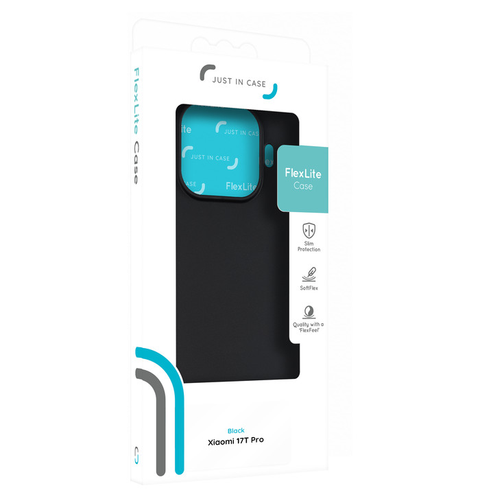 Just in Case KickLite Xiaomi 17T Pro Back Cover Zwart verpakking