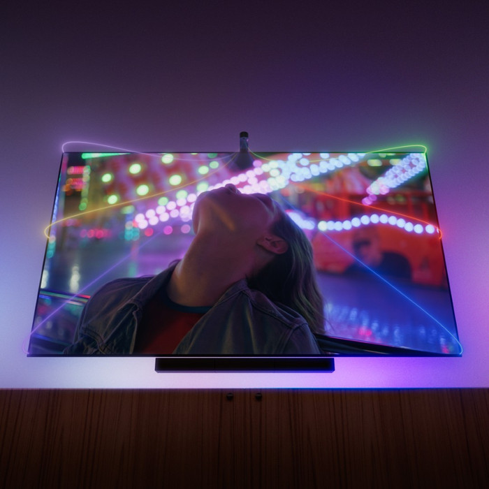 Philips Hue Play Screen Sync product in use