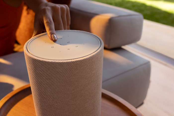 Denon Home 200 Silver product in use