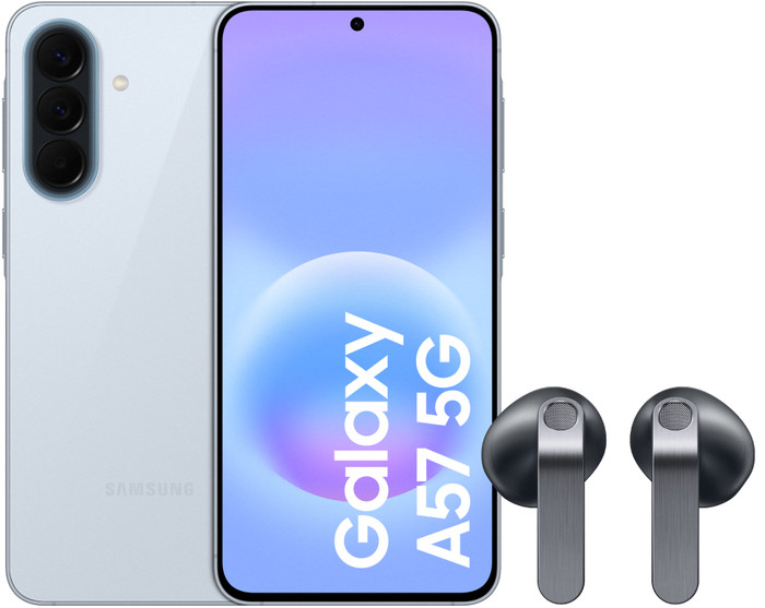 Samsung Galaxy A57 128GB Lichtblauw 5G + Samsung Galaxy Buds4 Zwart Main Image