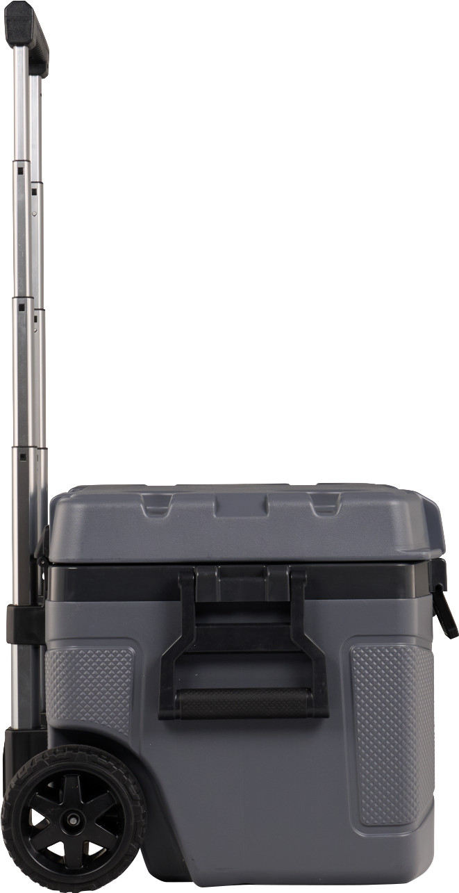 Igloo Trailmate 52 QT Carbonite Roller Cooler left side