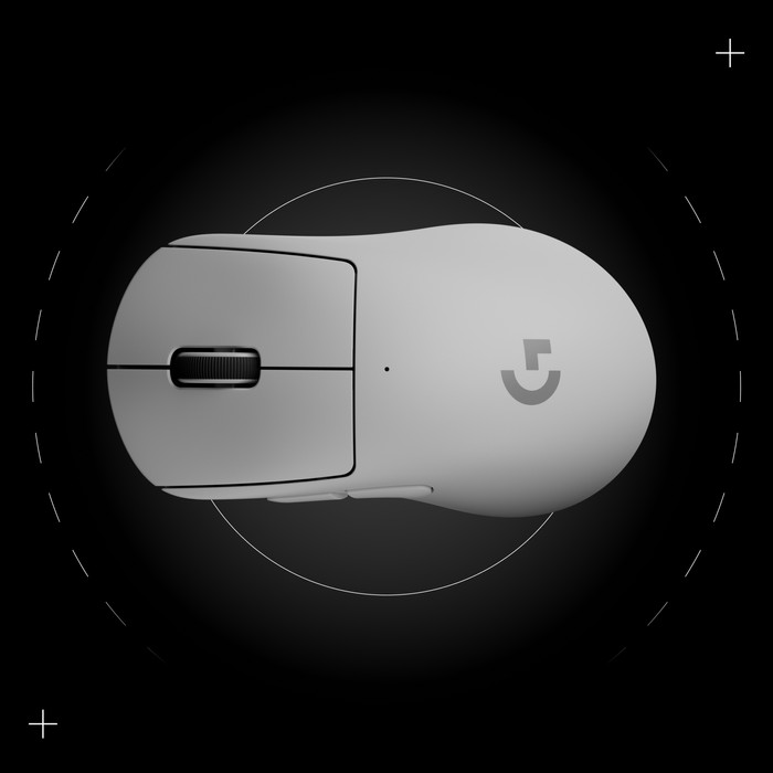 Logitech G PRO X SUPERLIGHT 2 DEX LIGHTSPEED Wireless Gaming Mouse White product in use