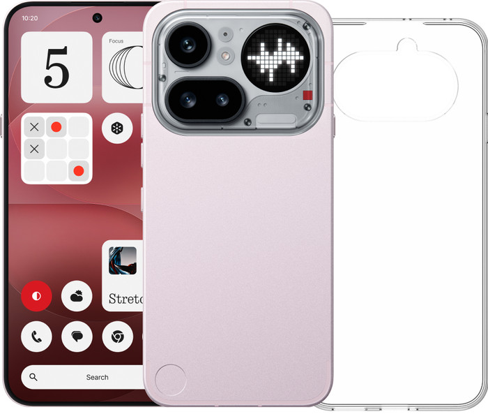 Nothing Phone (4a) Pro 256GB Roze 5G + BlueBuilt Back Cover Transparant Main Image