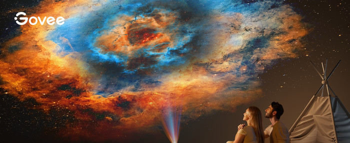 Govee Galaxy Light Projector 2 Pro product in gebruik