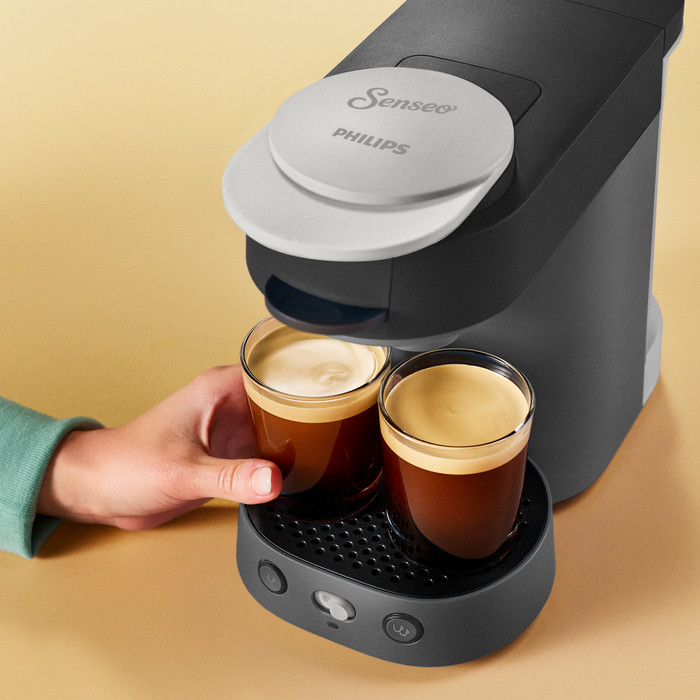 Philips koffiepadmachine Senseo Vibe CSA225/65 Zwart product in gebruik