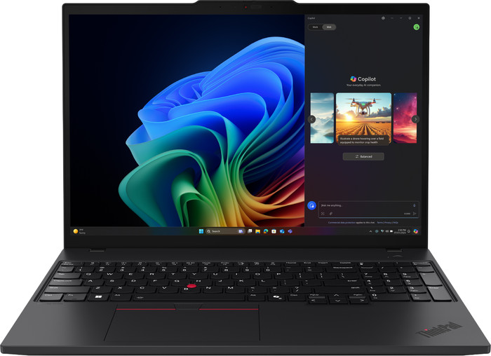 Lenovo ThinkPad T16 Gen 4 (AMD) Copilot+ PC - 21QN001WMH QWERTY voorkant