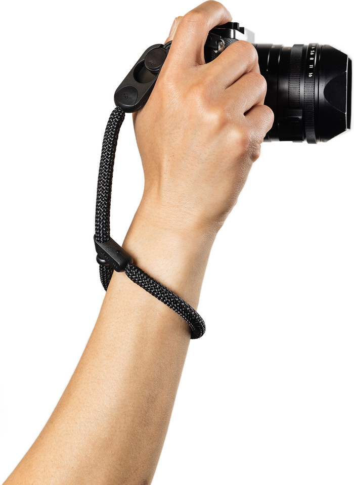 Peak Design Cuff Rope Camera Wristband Black product in use
