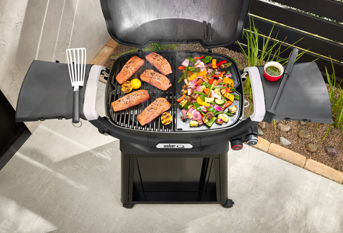 Weber Halve plancha voor Q 3200N+ product in gebruik