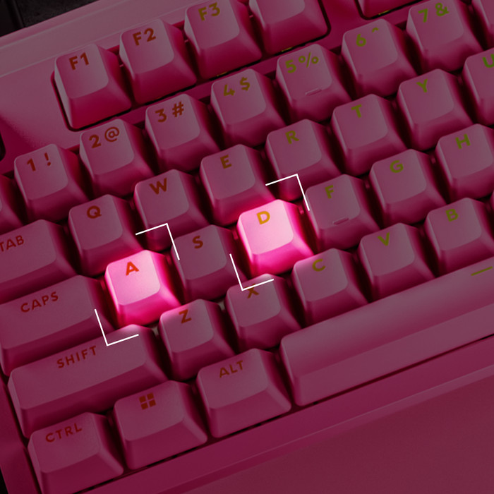 Logitech G PRO X2 RAPID TKL Gaming Toetsenbord Roze Qwerty detail