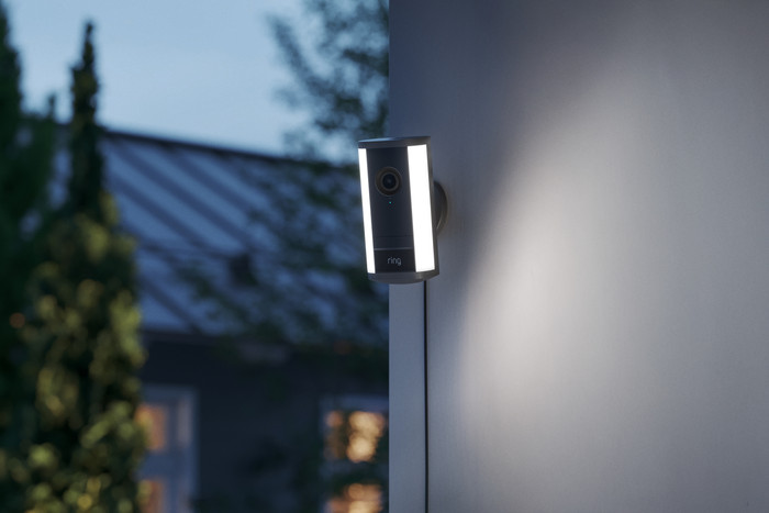 Ring Spotlight Camera Pro 2nd Generation Plug Black product in use