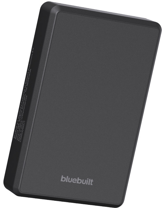 BlueBuilt Draadloze Powerbank met MagSafe en Qi2 10.000 mAh met Snelladen Zwart achterkant