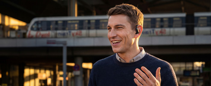 Soundcore AeroFit 2 Pro Zwart product in gebruik