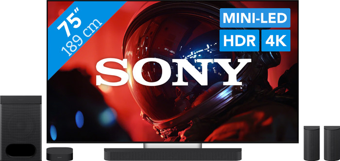 Sony Bravia 9 II True RGB 75" (2026) + Sony Bravia Theatre System 6 Zwart Main Image