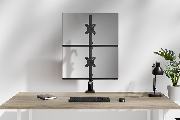 Neomounts NERO DS60-600BL2V Monitorarm Zwart visual leverancier