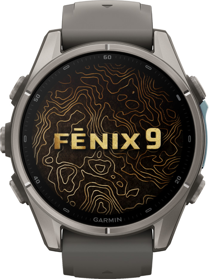 Garmin Fenix 9 Grijs 43mm voorkant