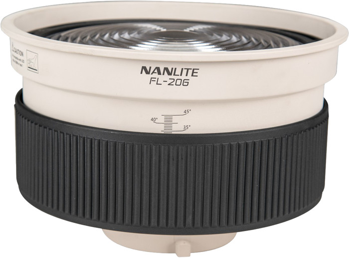 Nanlite FL-20G Fresnel Lens with Barndoors (Bowens mount) left side