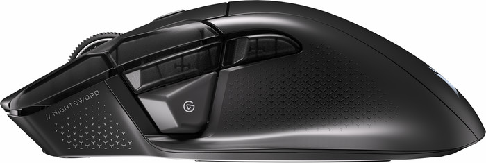 Corsair Nightsword V2 Stream Deck Draadloze Gaming Muis Zwart linkerkant