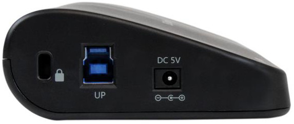 Samsung LS27R650 StarTech usb-A dock + Logitech wireless toetsenbord en muis QWERTY achterkant