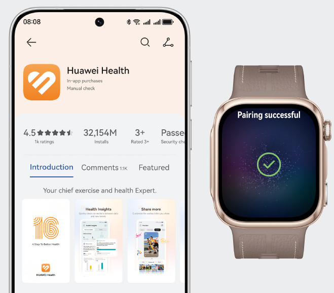 Huawei Watch D3 Wit product in gebruik