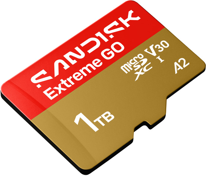 SANDISK Extreme GO microSDXC 1TB 240MB/s bovenkant
