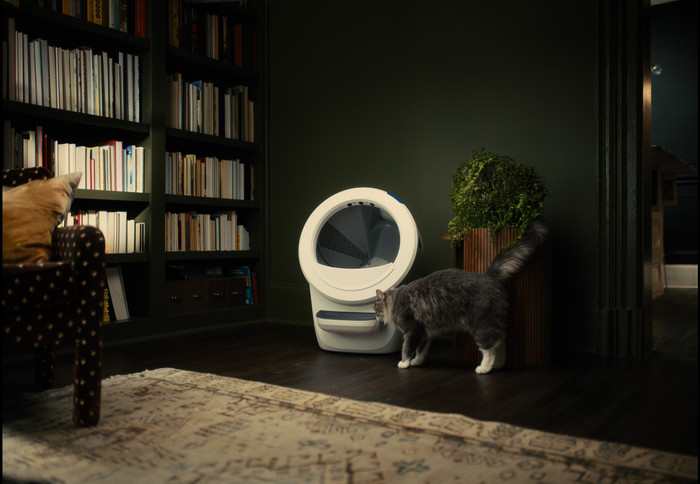 Whisker Automatische kattenbak Litter-Robot 4 Wit product in gebruik