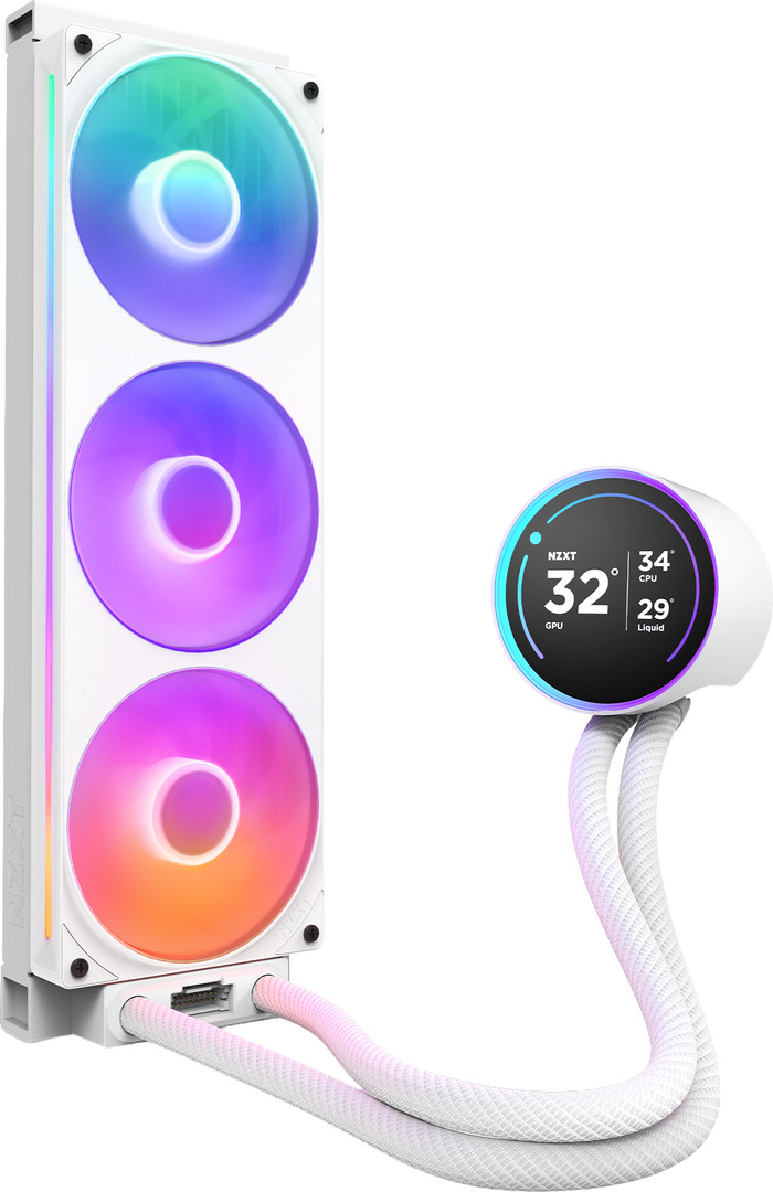 NZXT Kraken Elite 360 V2 - RGB - Wit rechterkant