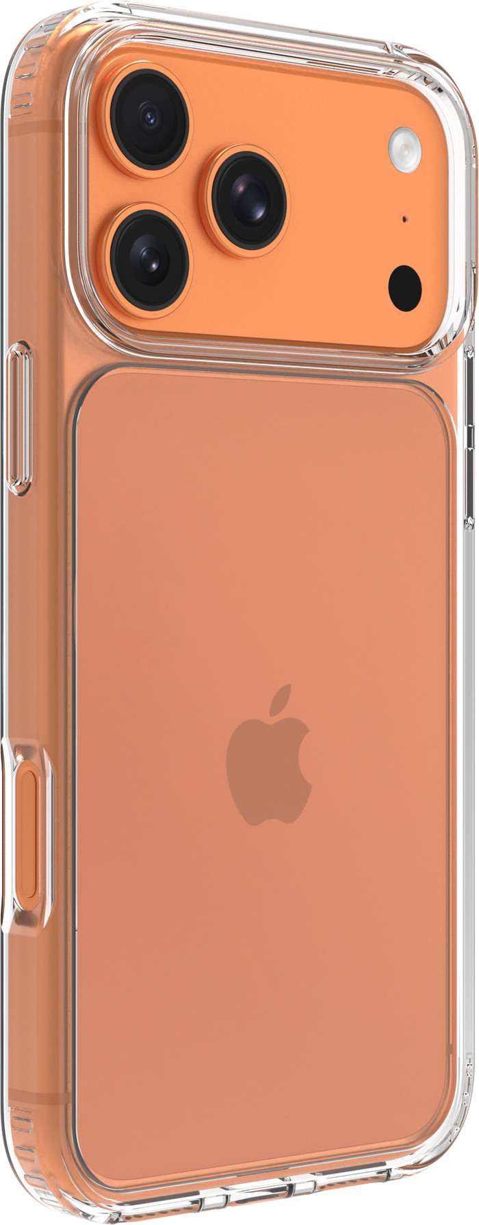 BlueBuilt Protective Back Cover iPhone 17 Pro Max Transparent + Screen Protector Duo Pack left side