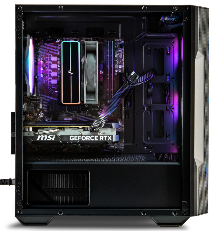 Cobalt x Powered by MSI - Tier 1 - RTX 5060 Ti 8GB - Ryzen 7 linkerkant