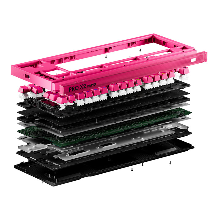 Logitech G PRO X2 RAPID TKL Gaming Toetsenbord Roze Qwerty visual leverancier