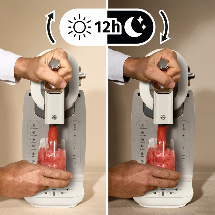 Tefal Freezi 16-in-1 Ice Cream & Frozen Drink Maker IG801A product in gebruik