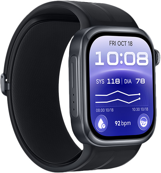 Huawei Watch D3 Zwart linkerkant