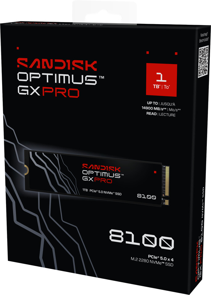 SANDISK Optimus GX PRO 8100 1TB PCIe 5.0 NVMe SSD detail