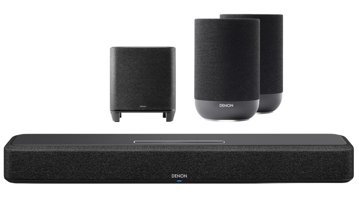 Denon Home Soundbar 550 + Denon Home Subwoofer + Denon Home 200 Black (2x) Main Image