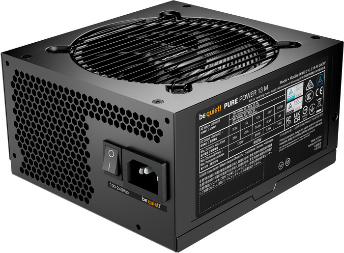 be quiet! PURE POWER 13 M 850W achterkant