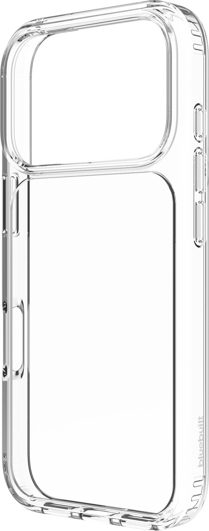 BlueBuilt Protective Back Cover iPhone 17 Pro Transparent + BlueBuilt iPhone 17 Pro Screen Protector Glass right side