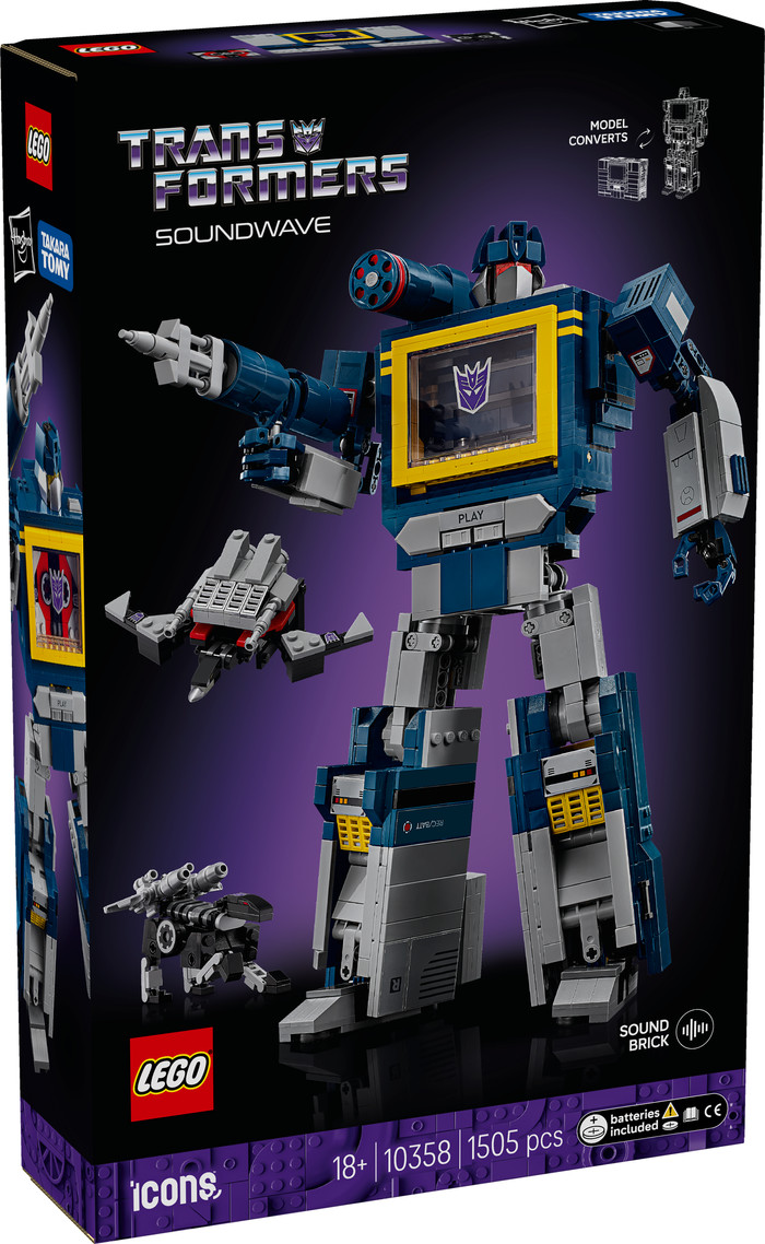 LEGO Icons Transformers: Soundwave 10358 verpakking