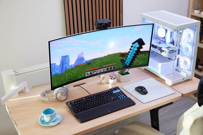 Corsair GALLEON 100 SD Gaming Toetsenbord Qwerty product in gebruik