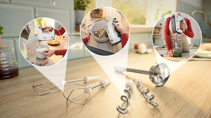 Bosch MFQ37470 ErgoMixx Wit product in gebruik