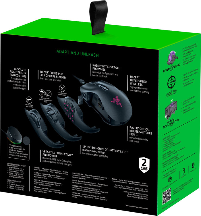 Razer Naga V3 Pro Wireless Gaming Mouse packaging