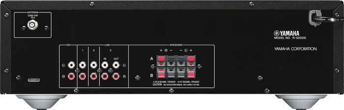 Yamaha R-S202 DAB+ Zwart achterkant